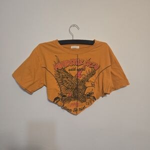 Occasion Orange Graphic Cropped Tee